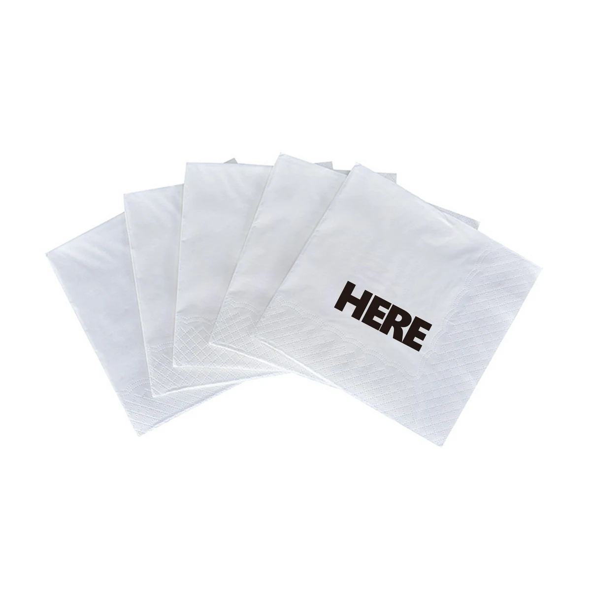White Recycled 3-Ply Beverage Napkin 1