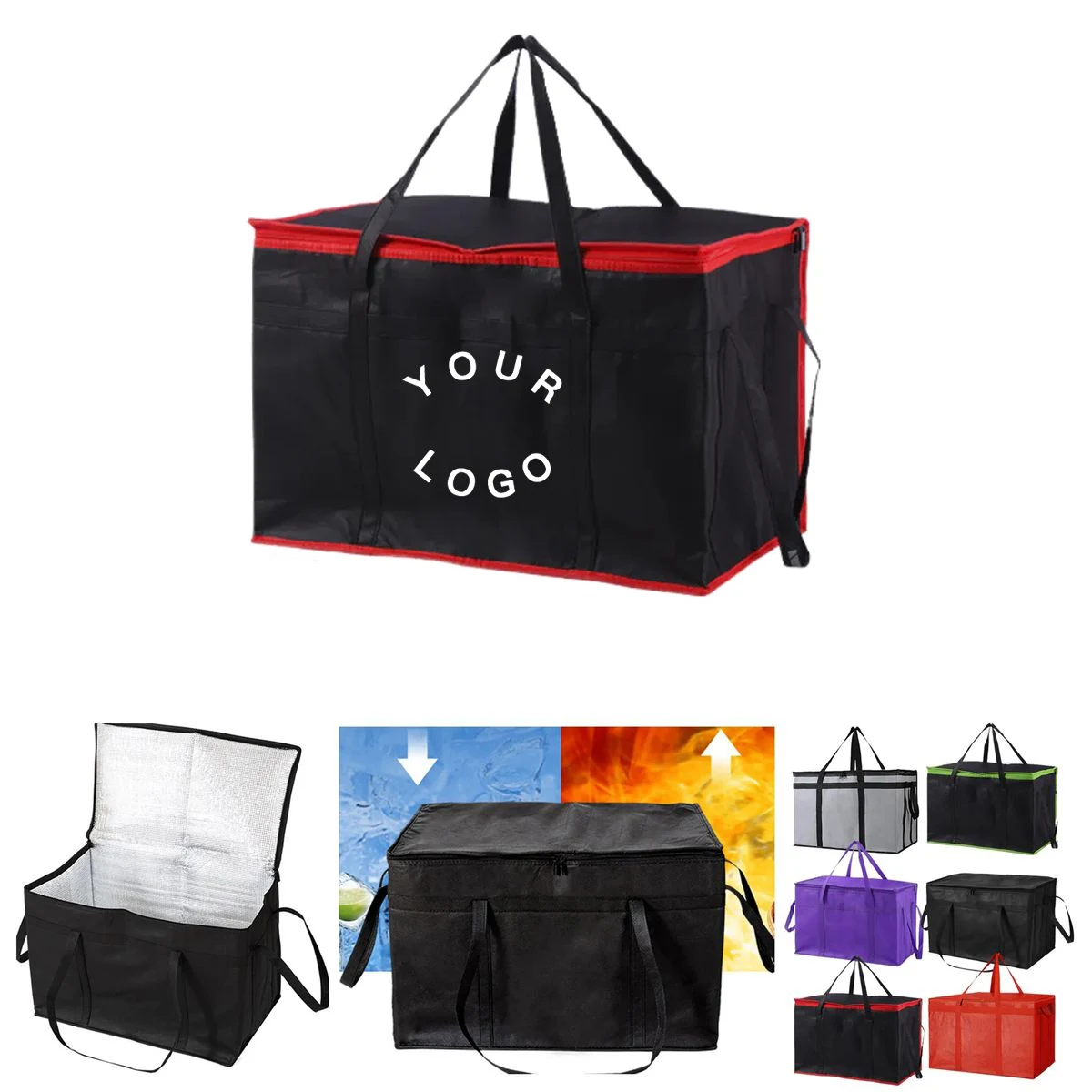 Large Insulated Grocery Tote Bag with Lining 1