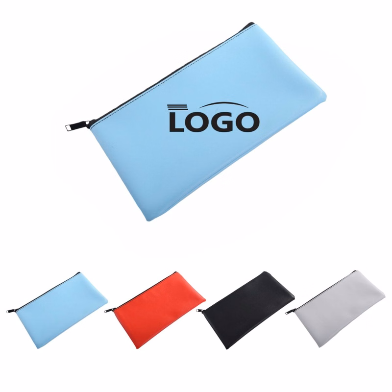 Versatile Zipper Leather Pouch
