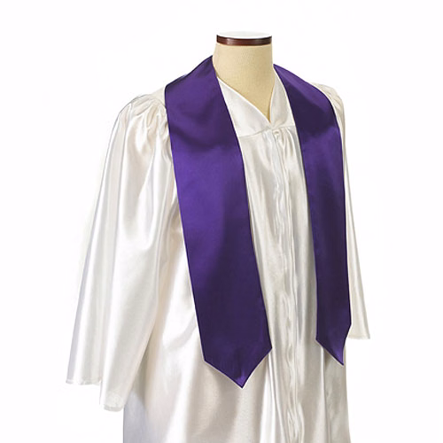 Extra Long Purple Graduation Sash - 5"x72"