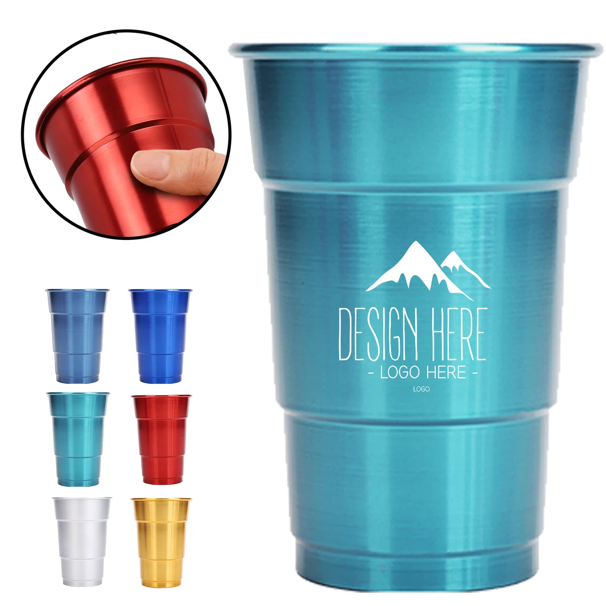 16oz Reusable Aluminum Party Stadium Cup Cold DrinkMug 1