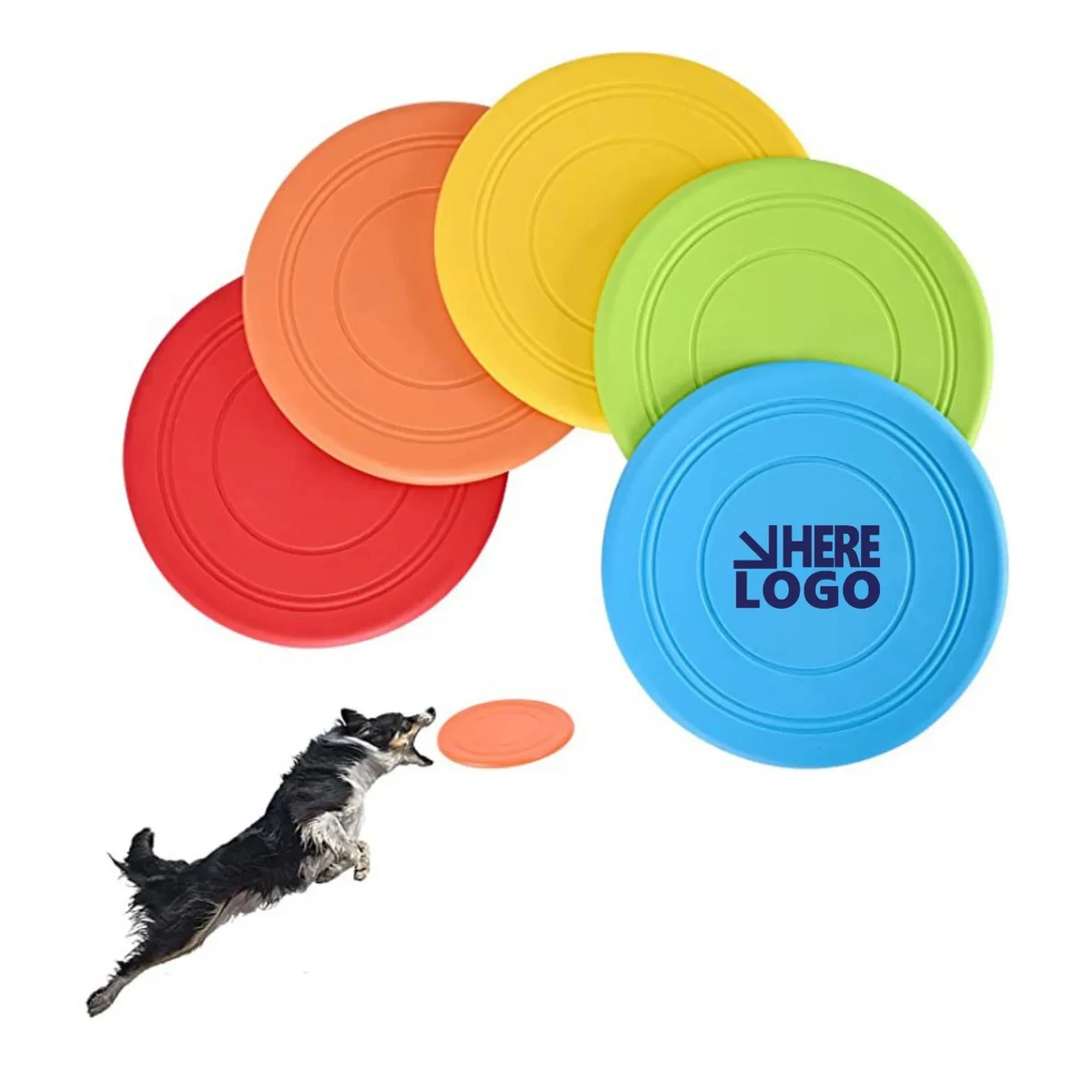 MOQ 50 PCS 7" Colorful Soft Rubber Pet Dog Flying Disc Disk 1