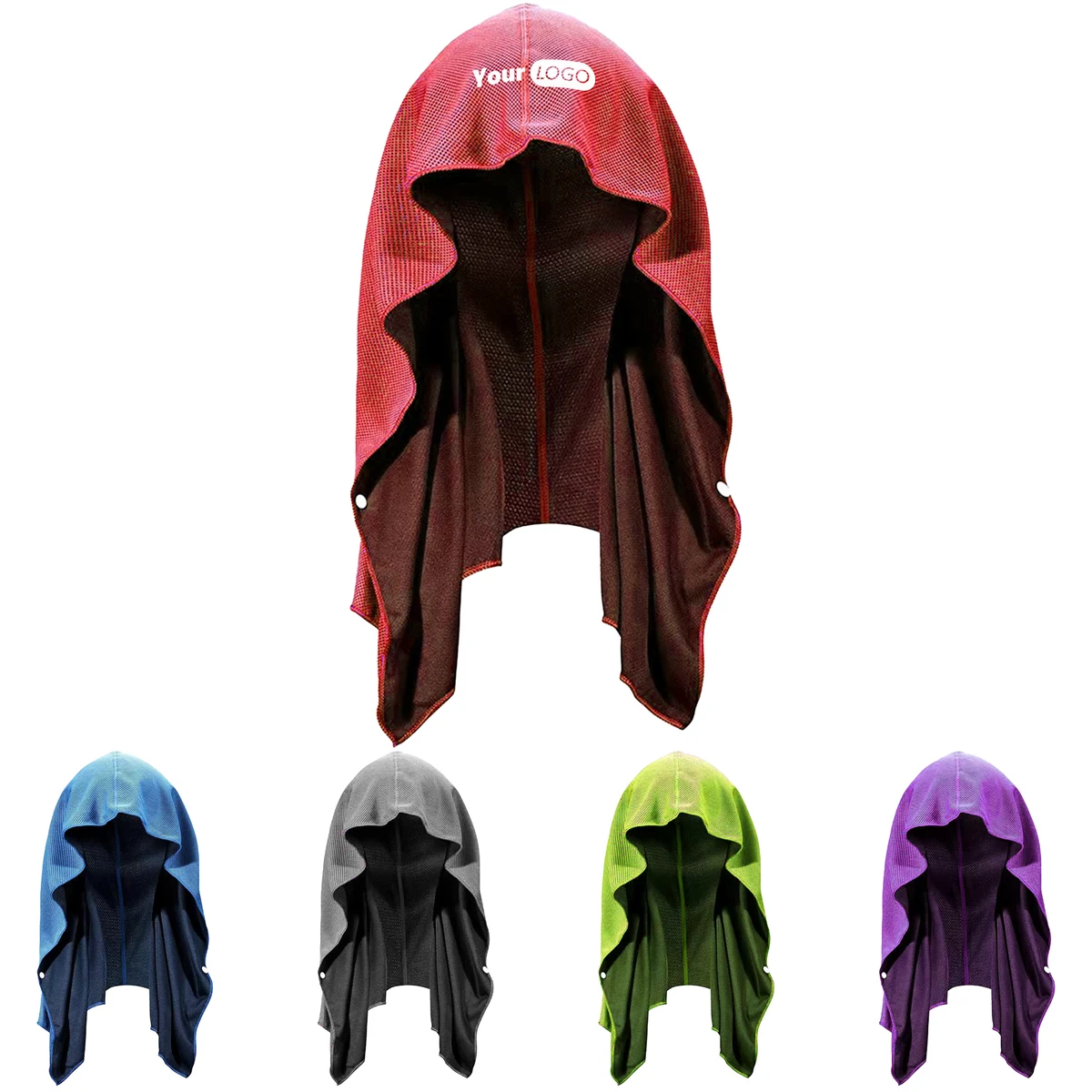 Microfiber Cloth Custom Cooling Hoodie Towel 1