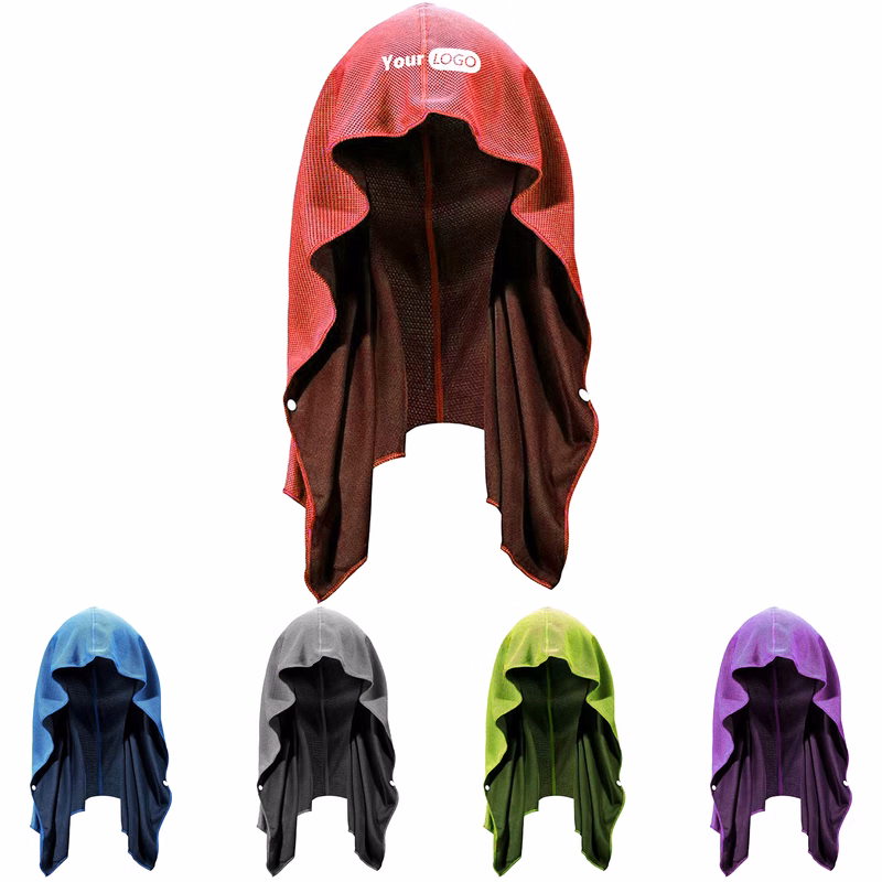 Microfiber Cloth Custom Cooling Hoodie Towel