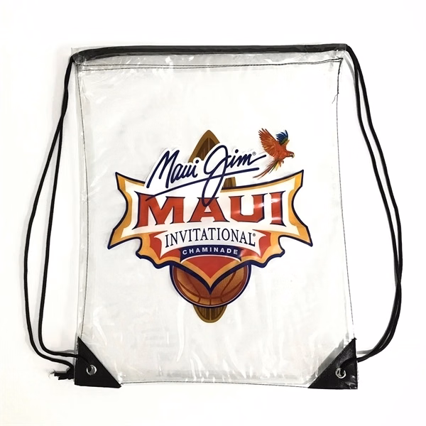 Full Color Clear Drawstring Backpack/ 4C