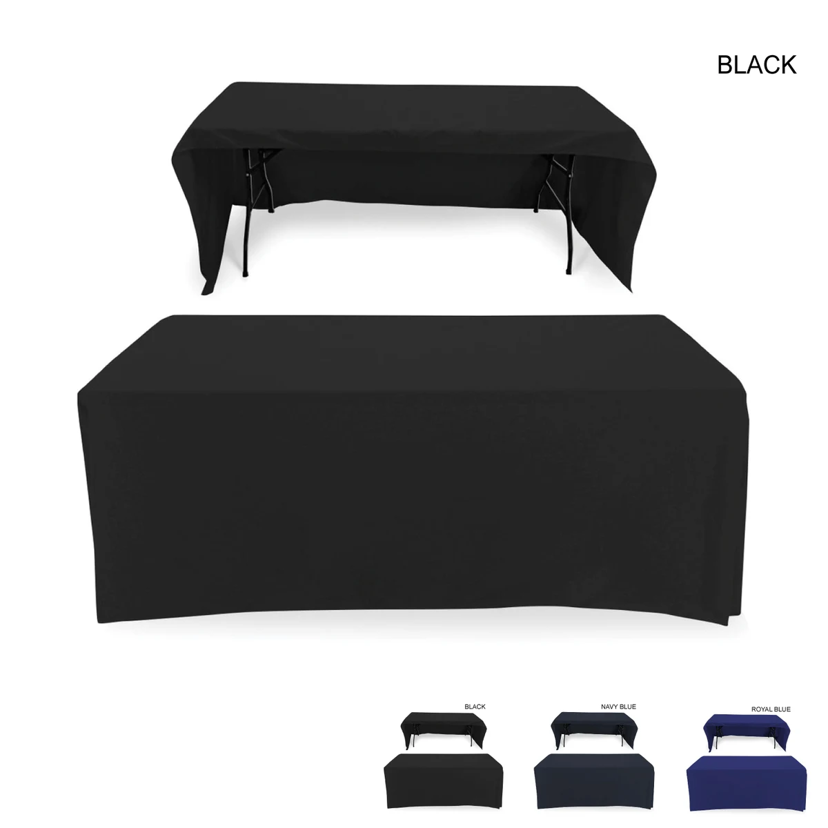 Polycotton Twill Table Throw for 6ft Table, Drape Style, 3 sided, Open Back, Blank Only 1