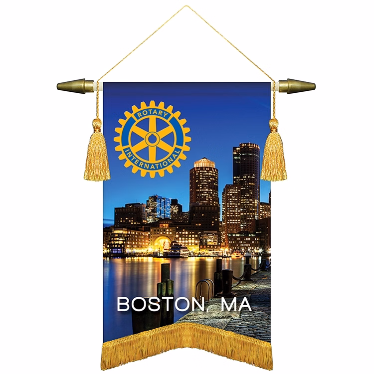 8" x 12" Podium Banner, Angle Cut / with Fringe