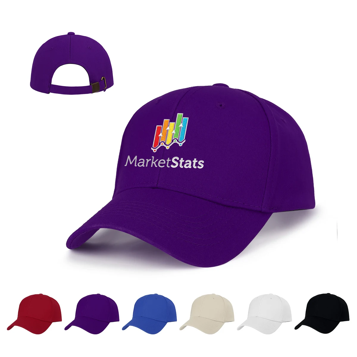 6 Panel 100% Cotton Twill Baseball Cap 1