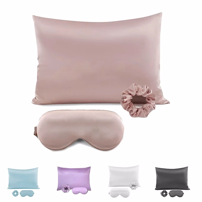 Silky Satin Pillow Covers with Hidden Zipper Set of 3