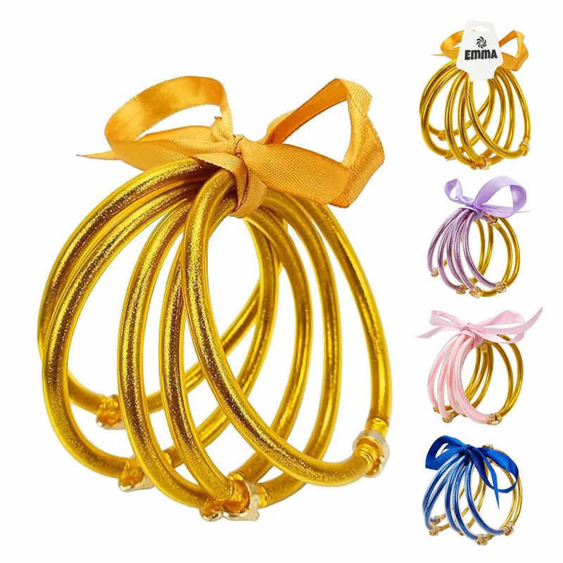 Soft Silicone Glitter Filled Bracelet