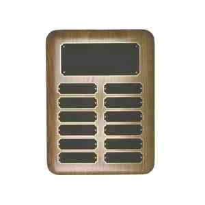 12 Plate Elliptical Walnut Perpetual Plaques 1