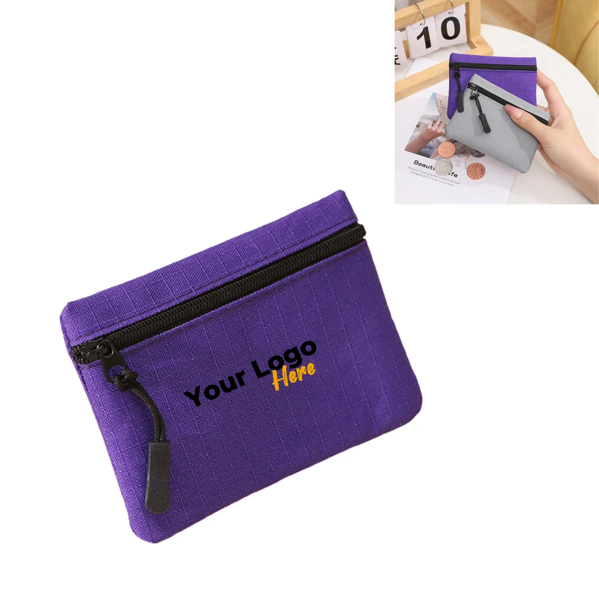 Portable Mini Zippered Coin Purse 1