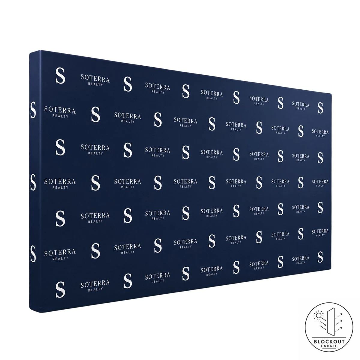 72Hr Fast Ship - 15' Straight Wall Tension Fabric Pop-up Display Wrap End Caps, block out fabric 1
