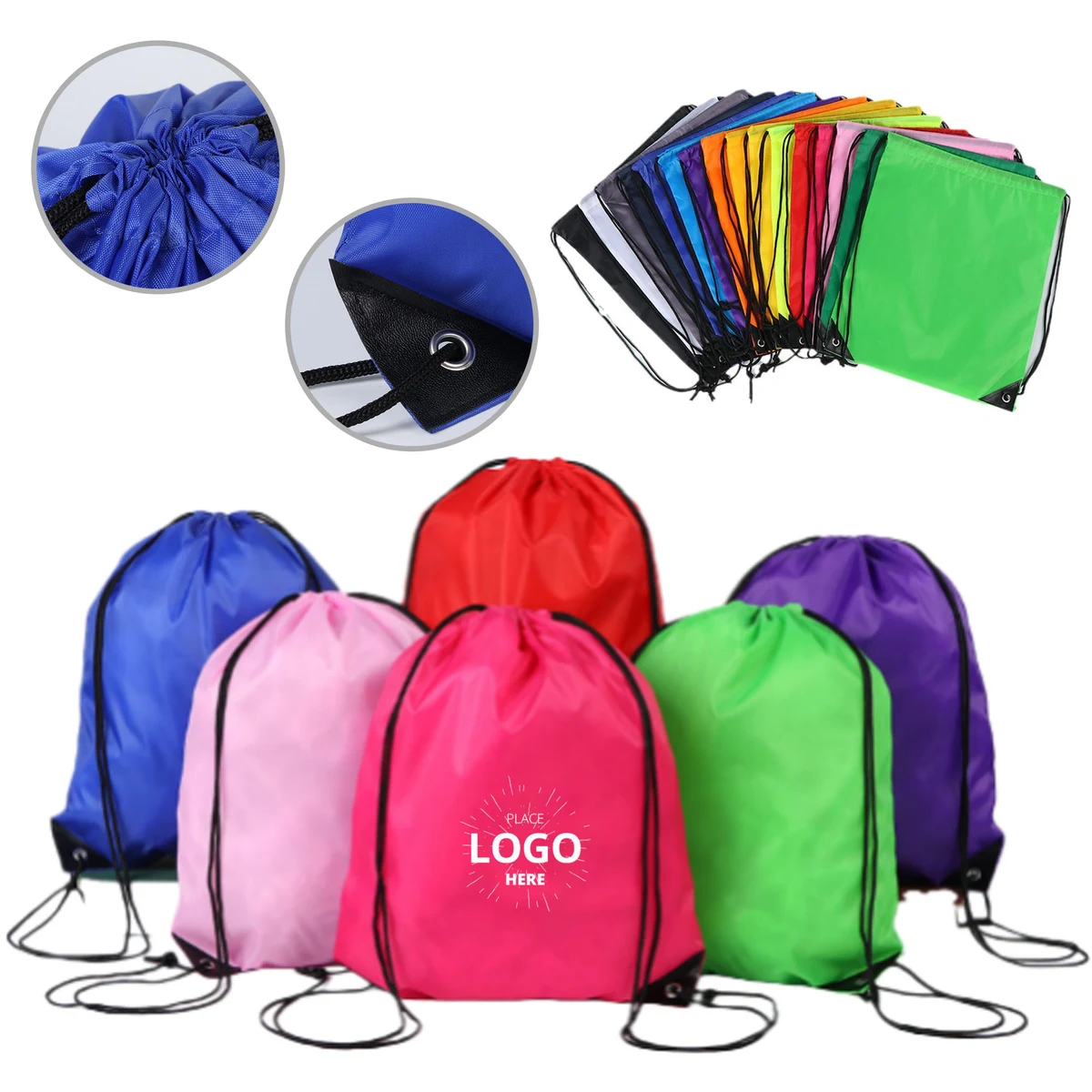 Custom Quality Durable Waterproof Drawstring Backpack 1