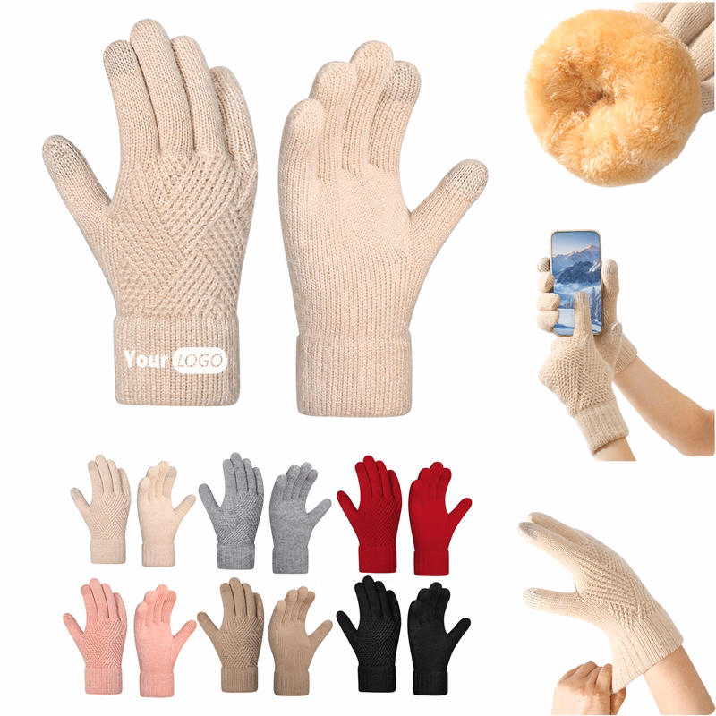 Touchscreen Soft Knit Thermal Gloves