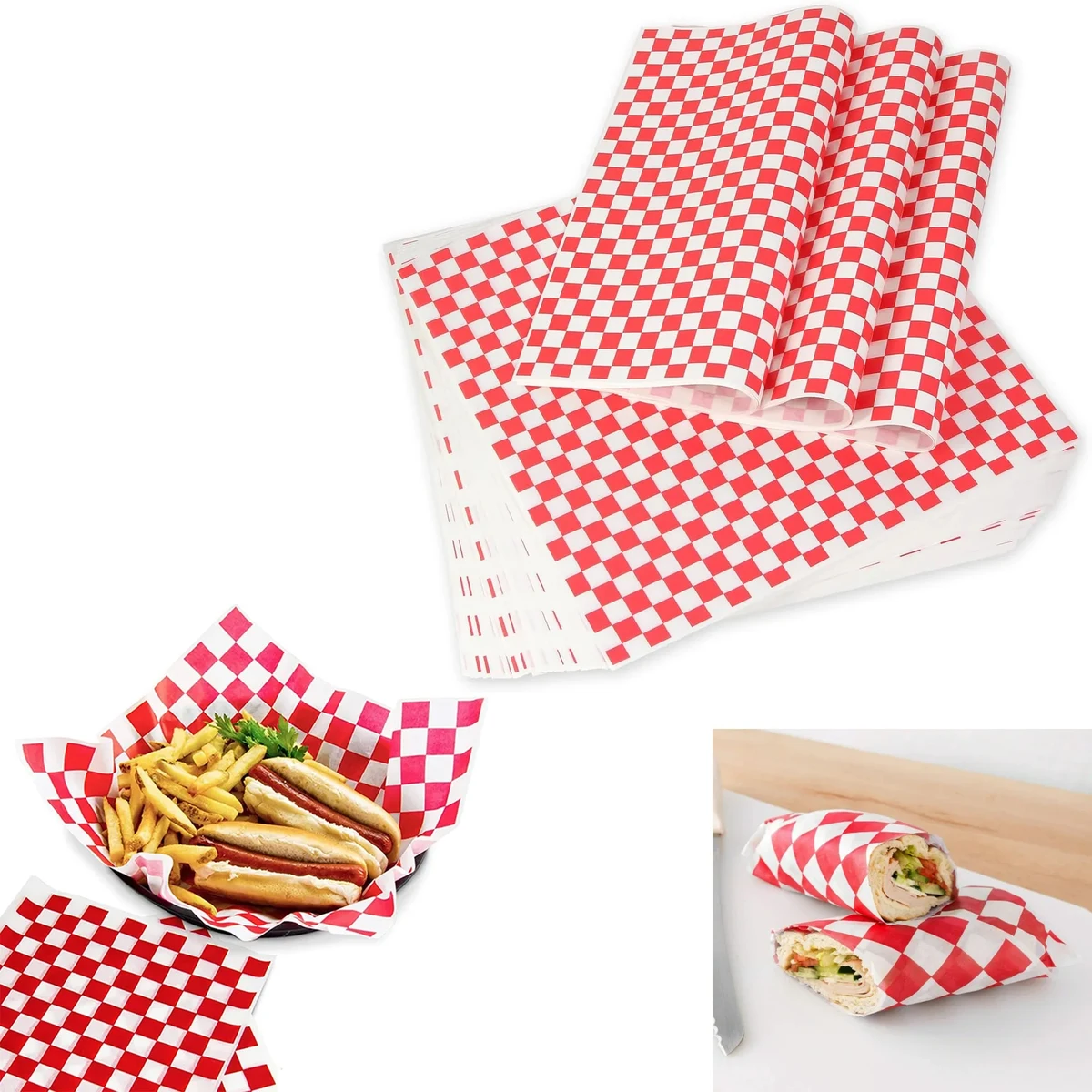 12" x 12" Food Wrapping Paper MOQ1000 1