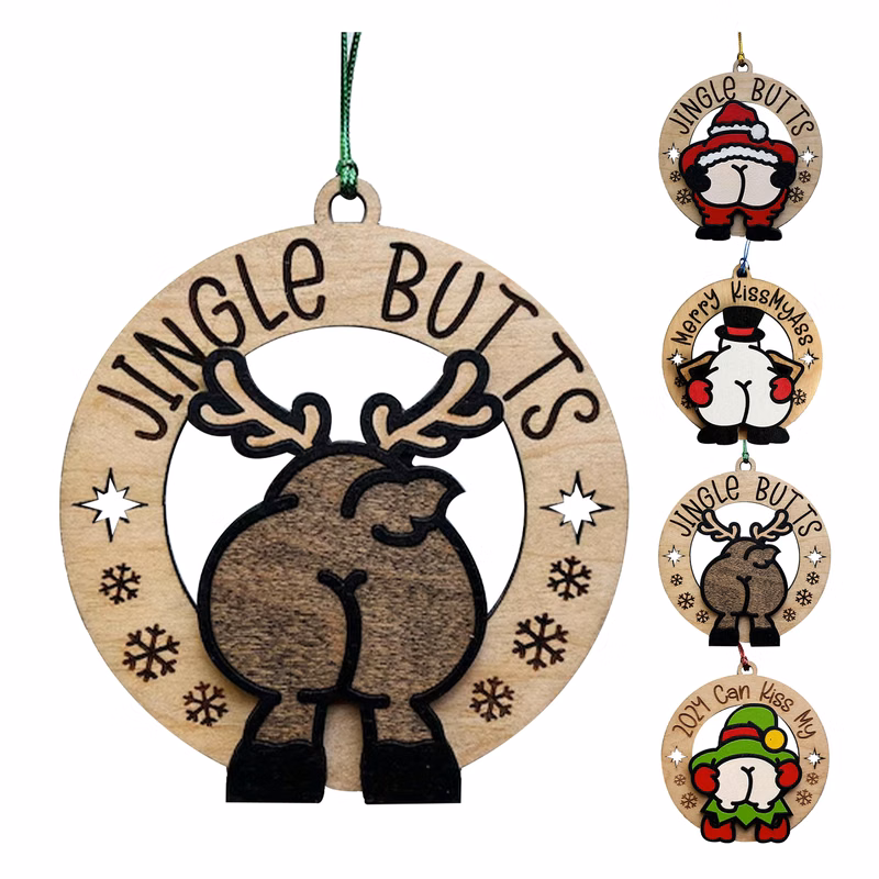 Wood Photo Holiday Christmas Tree Ornament