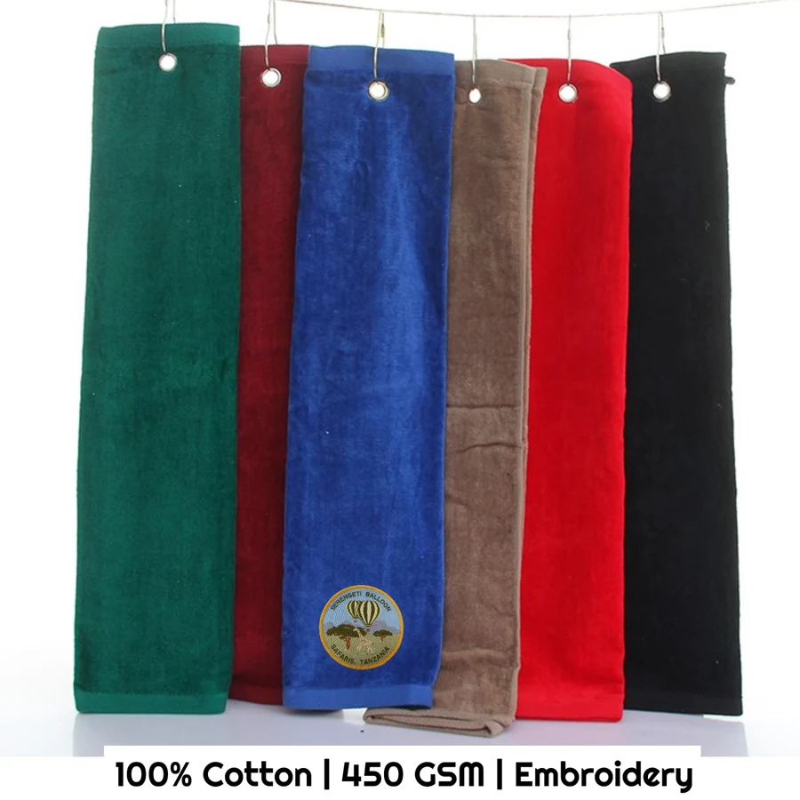 Embroidered Cotton Golf Towel - 16" x 23.5" 1