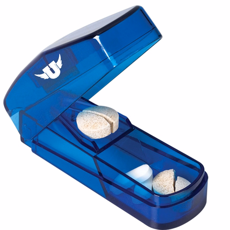 Portable Pill Cutter Splitter With Storage Box