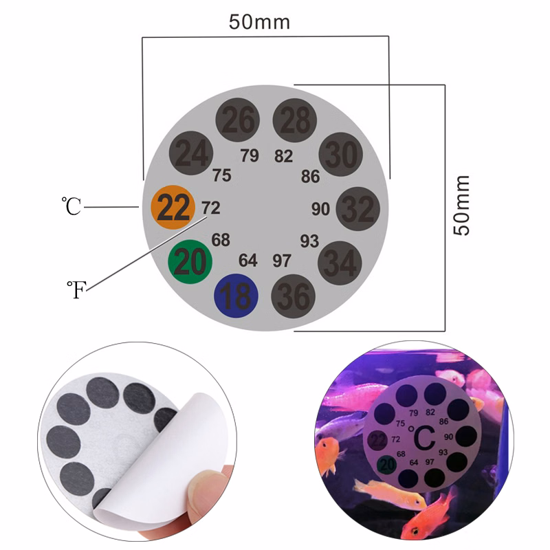 Easy Read Aquarium Thermometer Temp Sticker