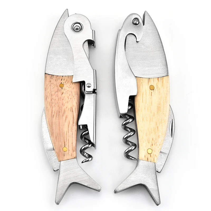 Fish Shaped Corkscrew Bottle Opener and Knife 1