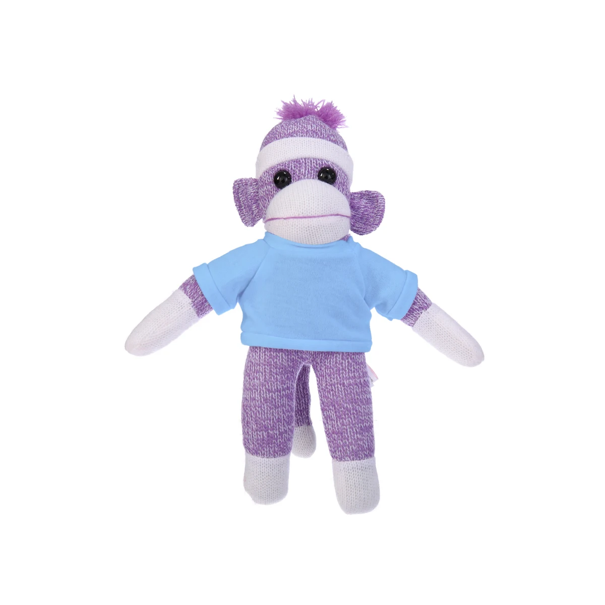 Plush Purple Sock Monkey with Tee 1