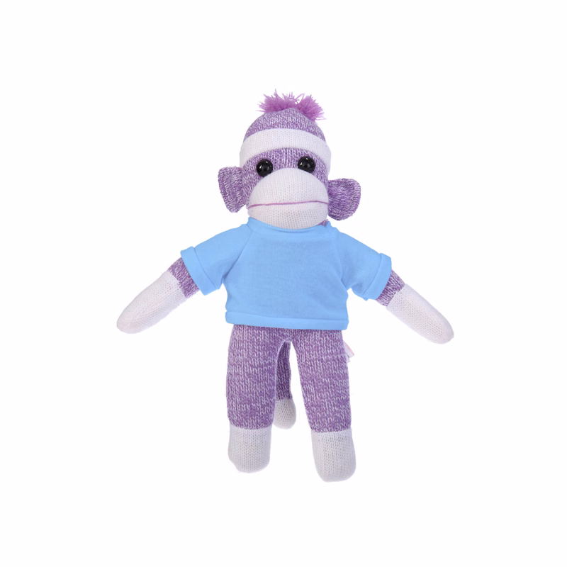 Plush Purple Sock Monkey with Tee