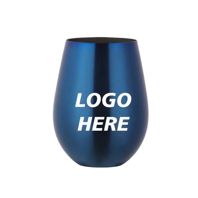 Custom 17 oz Stainless Steel Unbreakable Wine Glasses 1