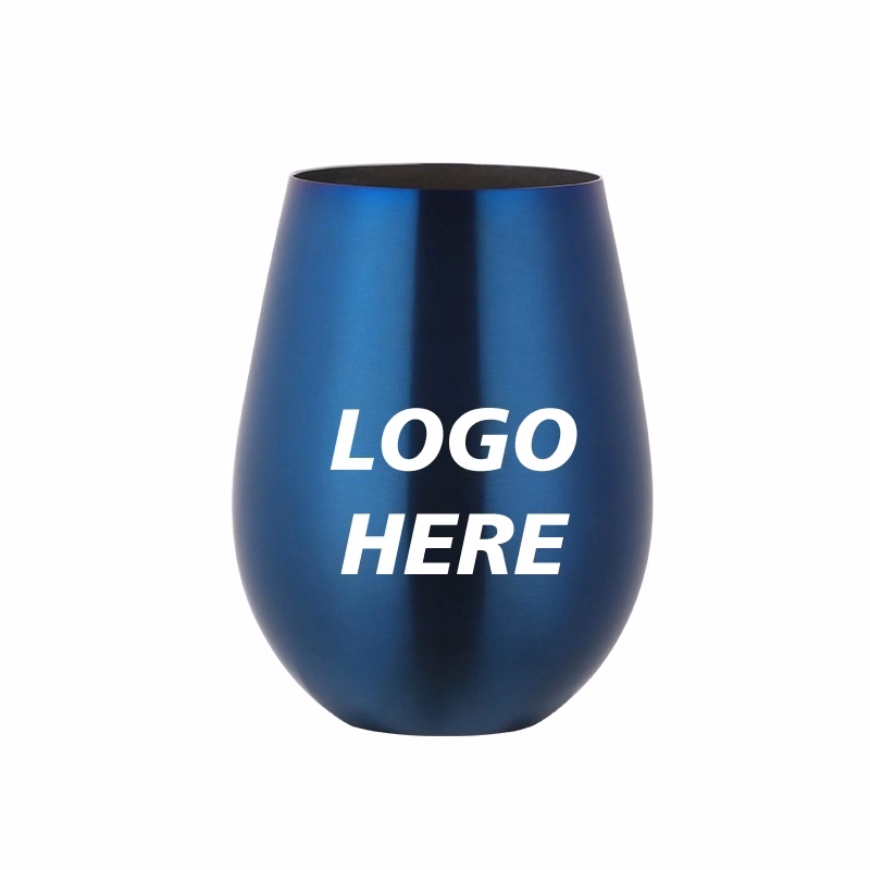 Custom 17 oz Stainless Steel Unbreakable Wine Glasses