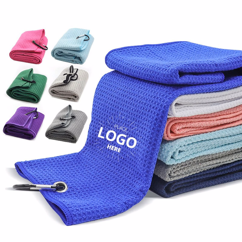 Golf Wiping Towel With Carabiner