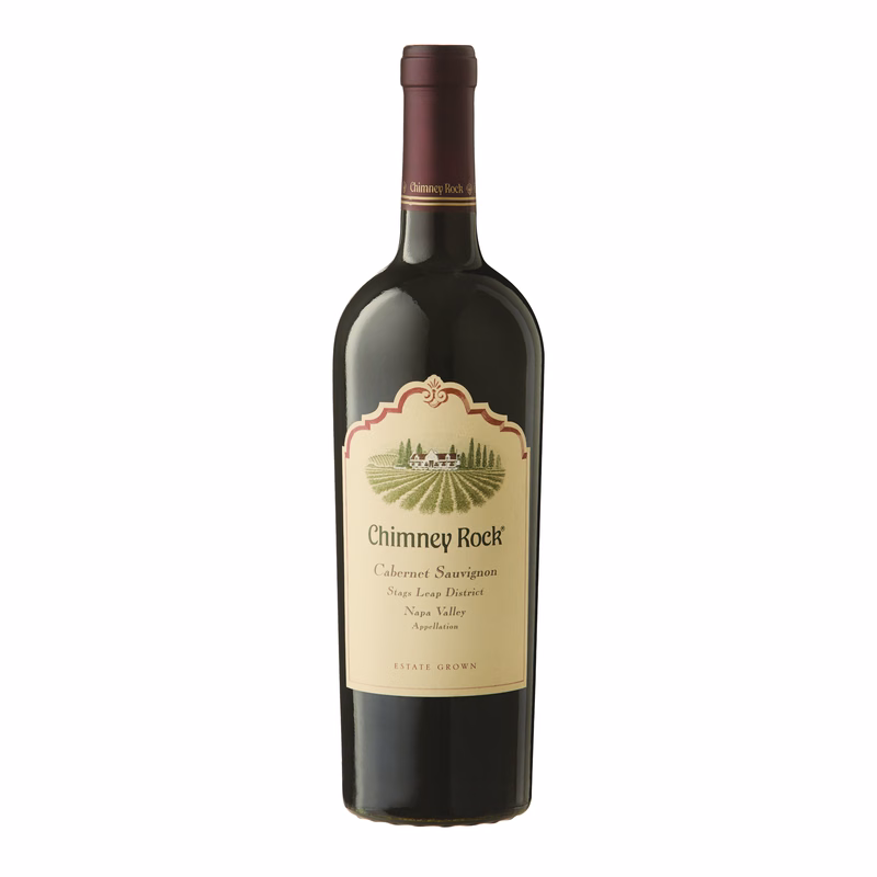 Etched Chimney Rock Cabernet Red Wine Bottle
