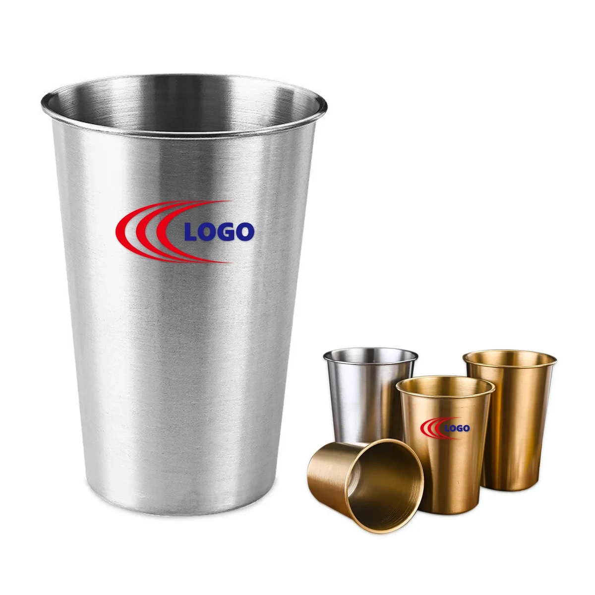 MOQ 50pcs 16oz Thickened Stainless Steel Camping Beer Cup 1