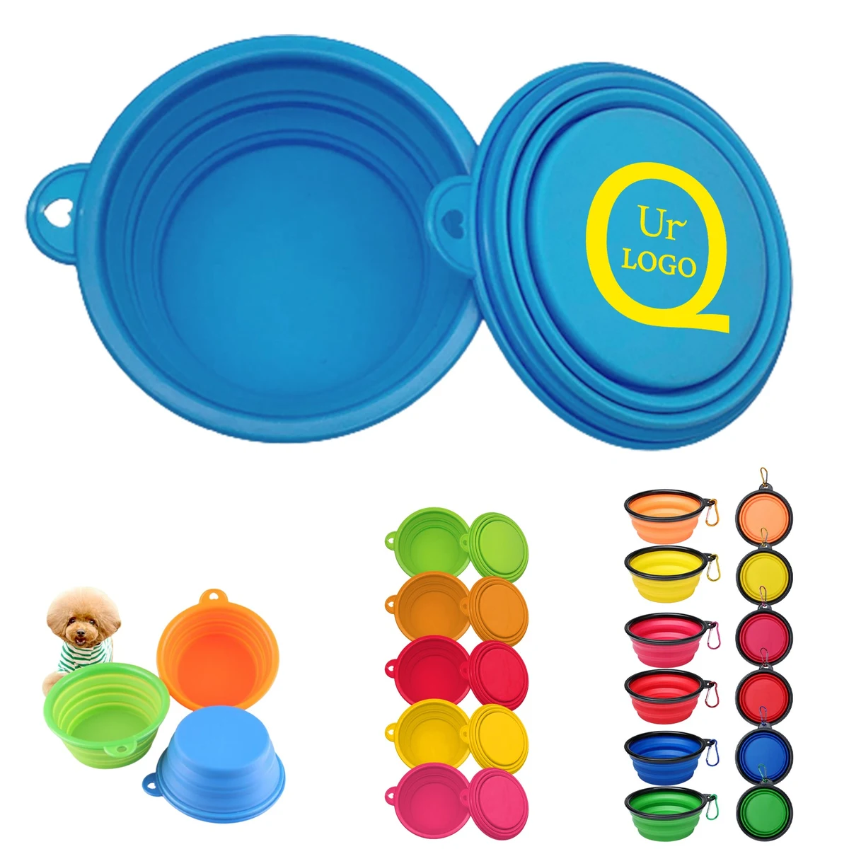 15.21 Oz Silicone Collapsible Pet Bowls 1