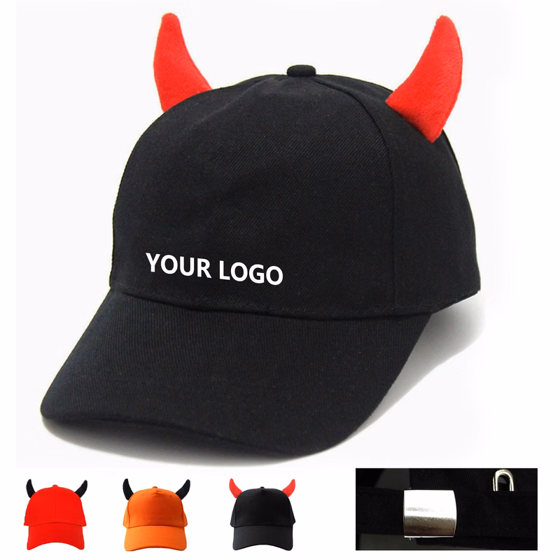 5 pannel Ox Horn Baseball Caps