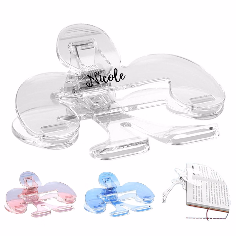 Portable Transparent Plastic Book Clip Reading Stand