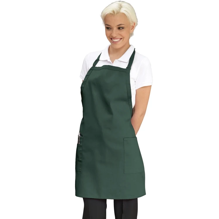 Hunter Green Deluxe Long Bib Apron 1