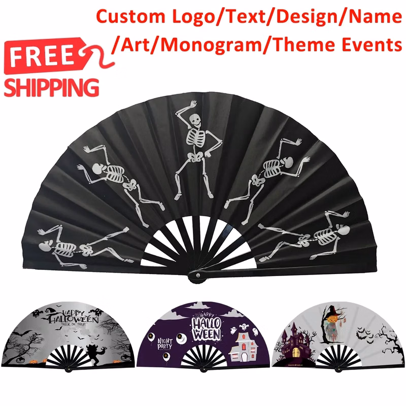 Black Folding Fans for Line Dancing Boots on The Ground