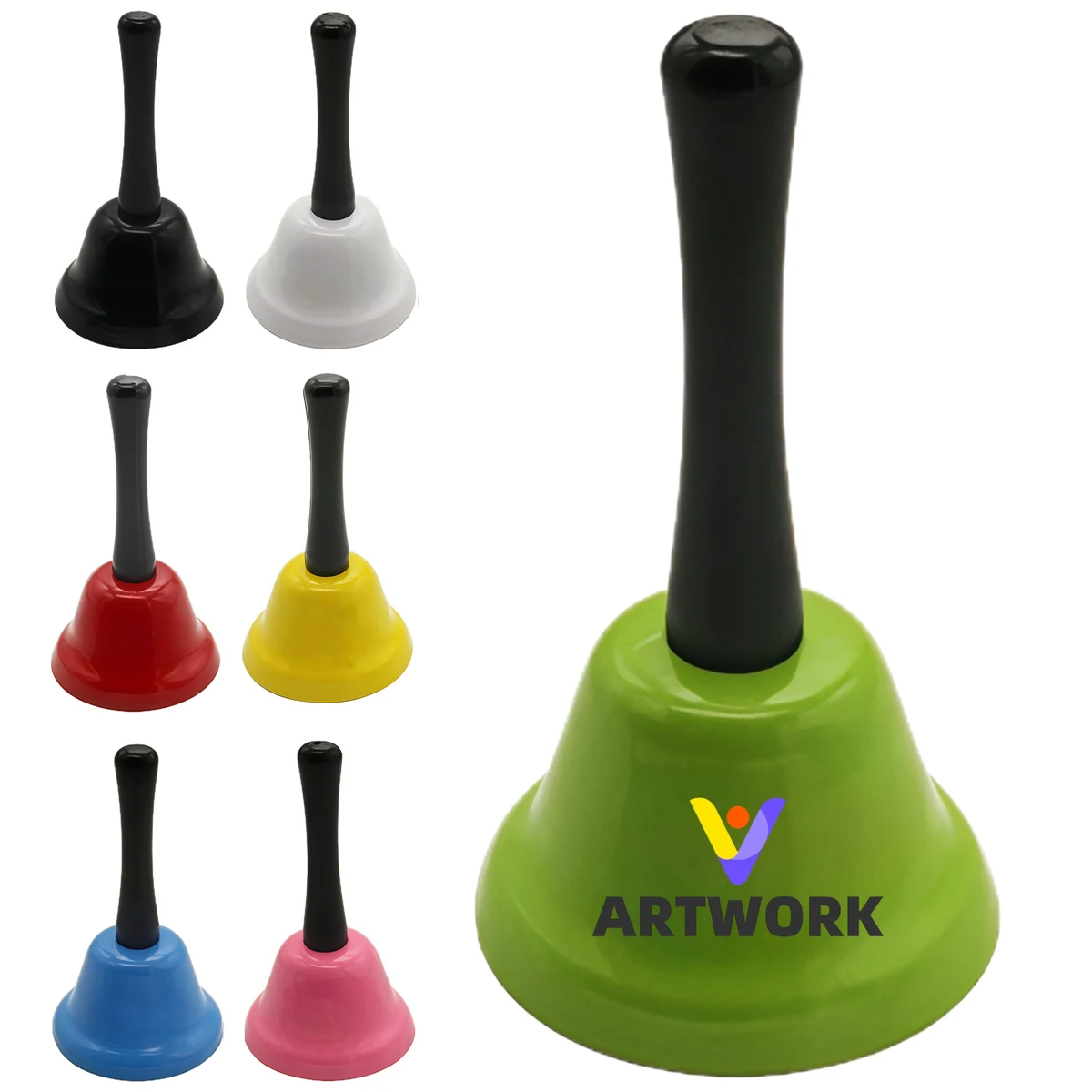 Colorful School Dinner Metal Hand Bell 1