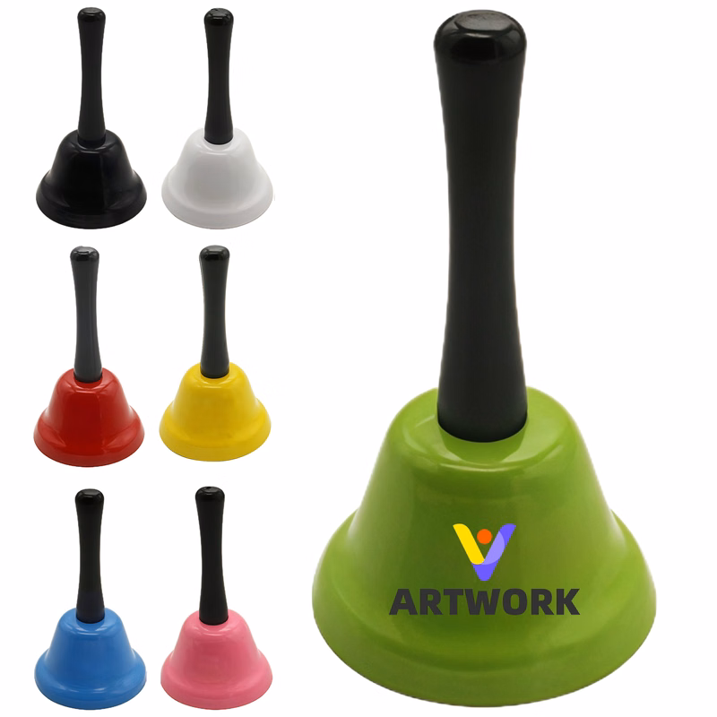 Colorful School Dinner Metal Hand Bell