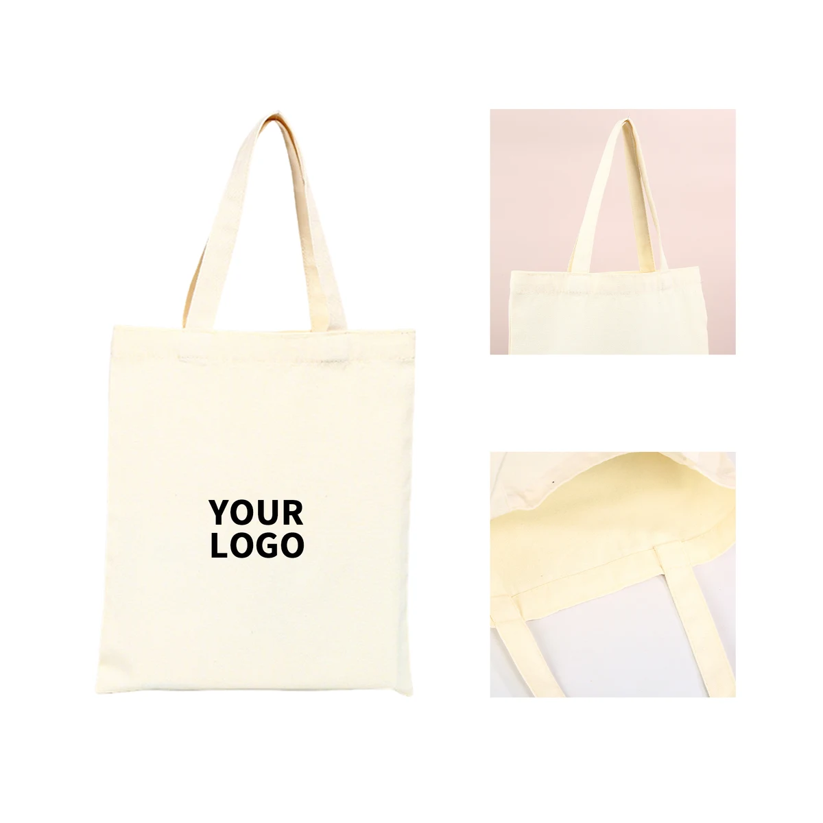 Cotton Canvas Tote 12 x 14" Reusable, custom tote bag with logo imprint 1