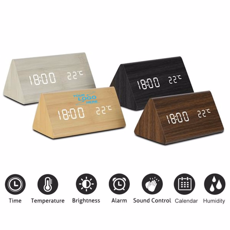 Bedside LED Alarm Clock w/Temperature & Humidity