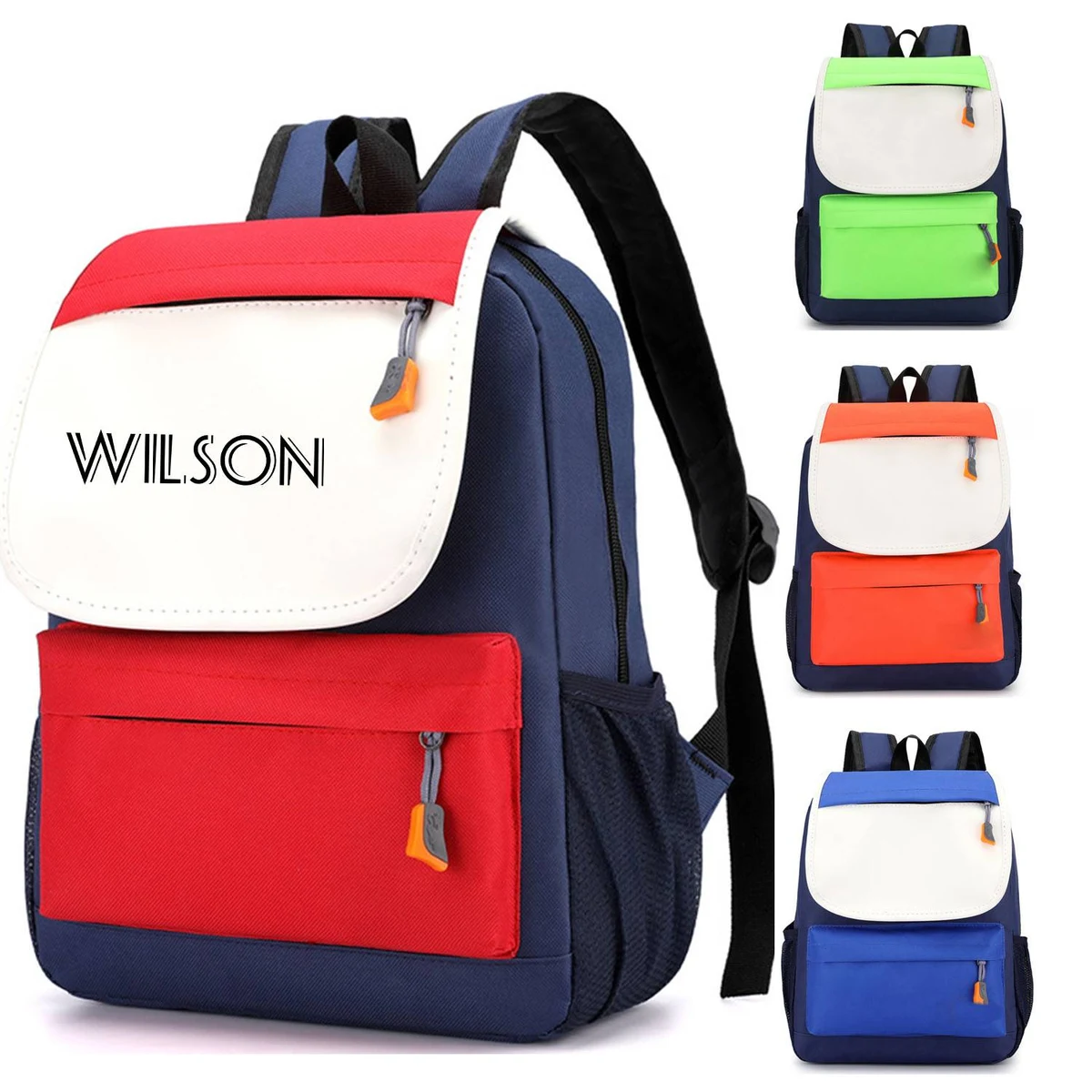 Nylon Children Multicolored School Backpack 1