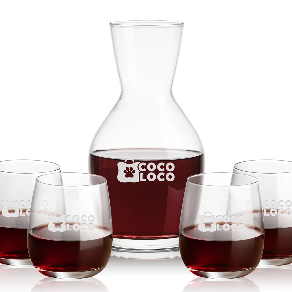 Westwood Carafe & Crestview Stemless 1