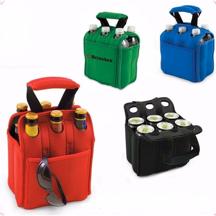 Promotional Neoprene Beer Bottle Cover 6 in 1 Bag