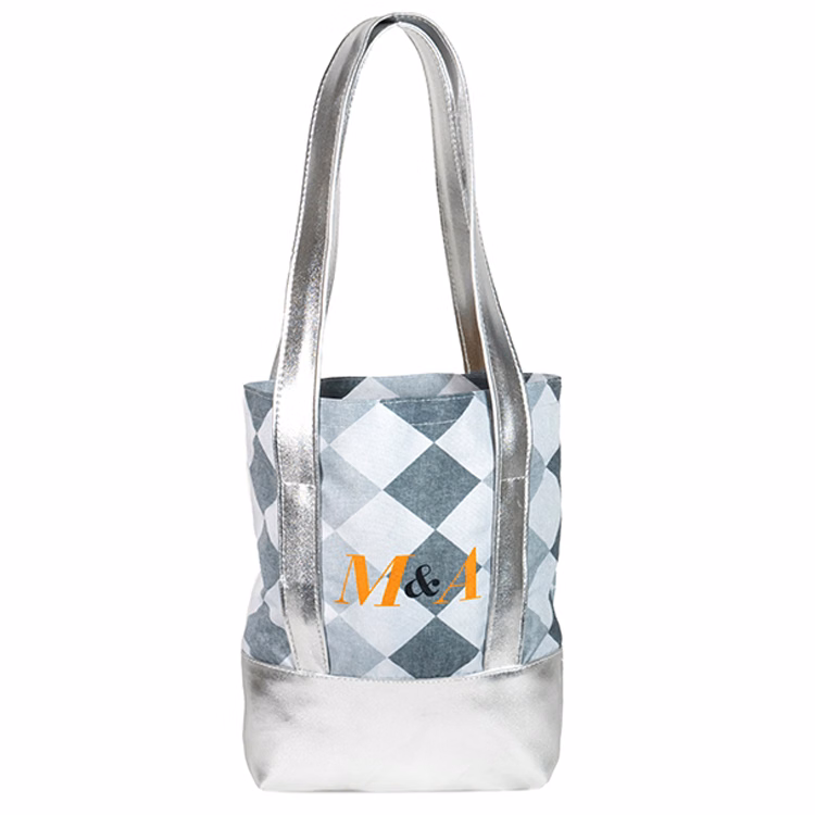 Small Tall Bottom Full Wrap Bottom Reinforcement Tote (11"H x 10"W x 2"D)