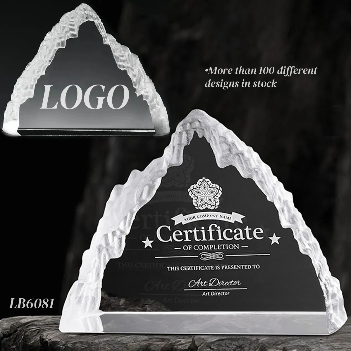3D Laser Crystal Iceberg Award Trophy Paperweight 1