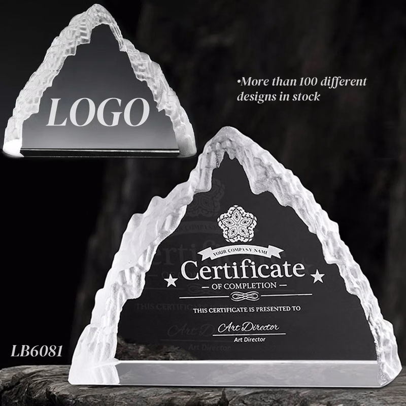 3D Laser Crystal Iceberg Award Trophy Paperweight