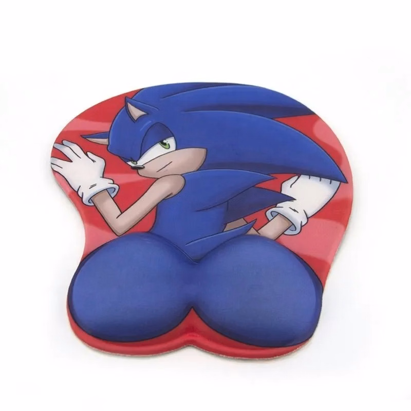 Custom Design Cute Silicone Gel Wrist Rest Ass Mouse Pad