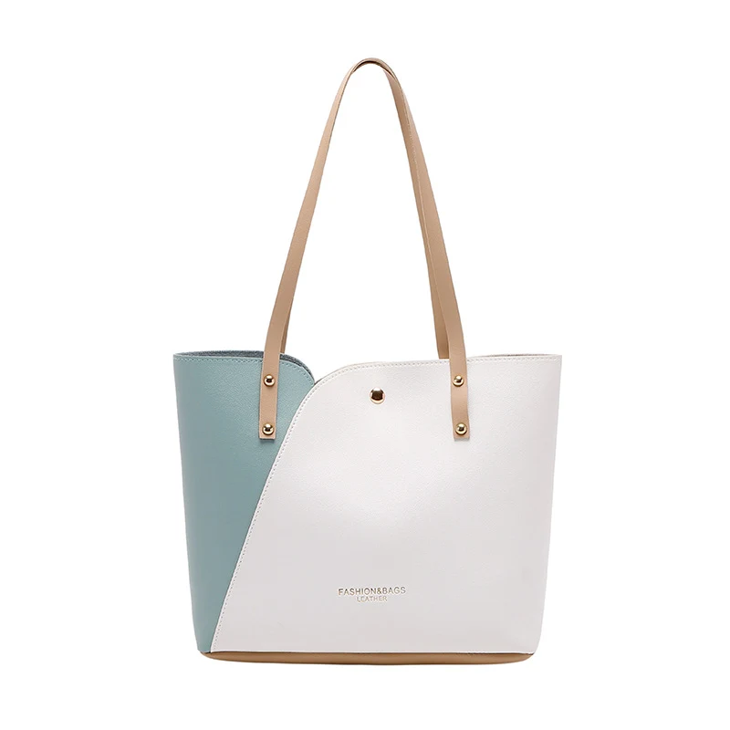 PU Color - Blocked Tote Bag 1