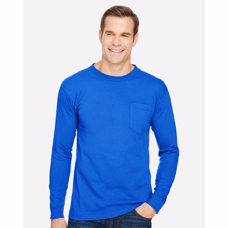 Unisex Union-Made Long Sleeve Pocket T-Shirt - 3055